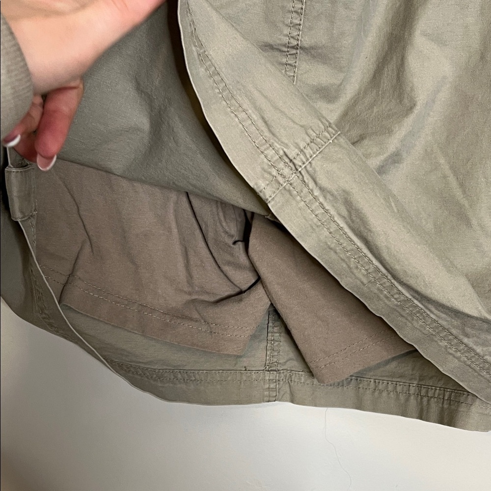 Khaki Casual Skirt with Belt loops Skort (shorts inside) side pockets - Picture 9 of 9